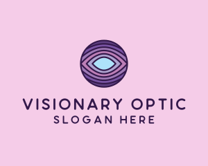 Optic - Visual Eye Optical Illusion logo design