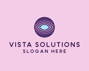 Visual Eye Optical Illusion  logo design