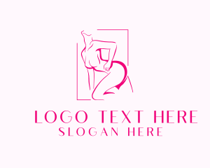 Lust - Erotic Woman Body logo design