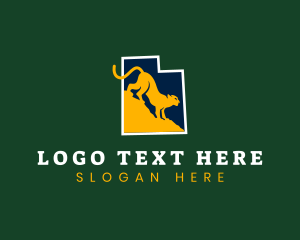 Map - Utah Cougar State logo design