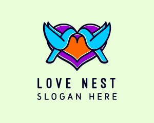 Romantic - Romantic Love Bird logo design