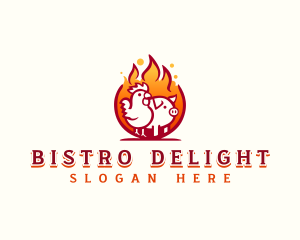 Chicken Pork Grill logo design