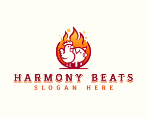 Catering - Chicken Pork Grill logo design