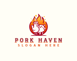 Chicken Pork Grill logo design