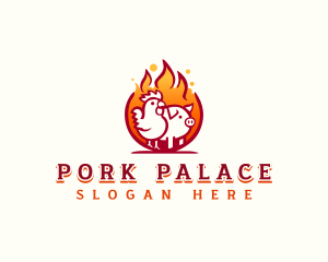 Chicken Pork Grill logo design