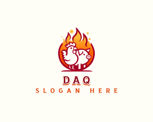 Grill - Chicken Pork Grill logo design