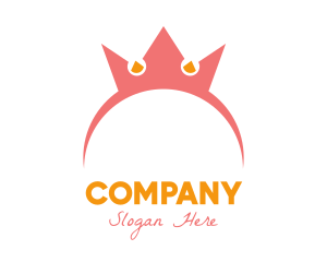 Jewelry - Pink Crown Hairband logo design