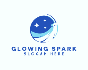 Shine Broom Cleaning Service  logo design