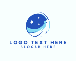 Clean - Shine Broom Cleaning Service logo design