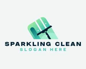 Cleaner - Squeegee Cleaner Housekeeping logo design