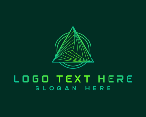 Futuristic - Futuristics Digital Triangle logo design