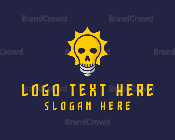 Skull Light Bulb Logo