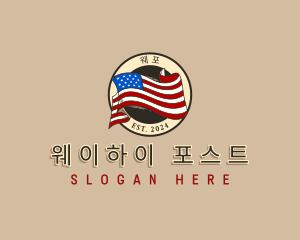 USA American Flag logo design