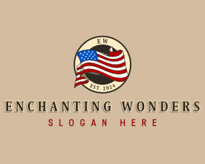 USA American Flag logo design