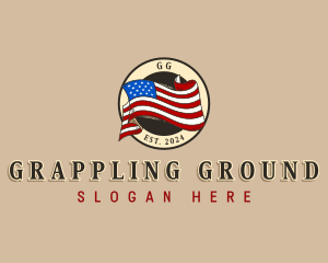 USA American Flag logo design