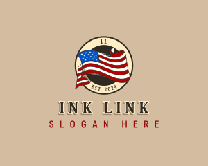 USA American Flag logo design