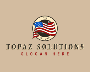 USA American Flag logo design