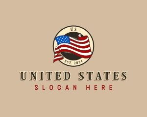 USA American Flag logo design