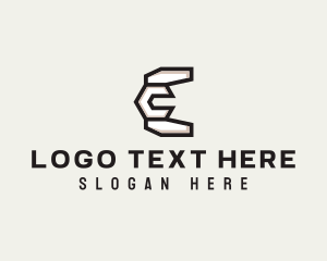 Geometric - Mechanic Letter E logo design