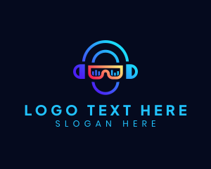 Production - Headphone Shades Music Producer logo design