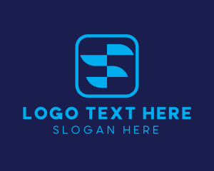 Geometric - Letter F Tech Startup logo design