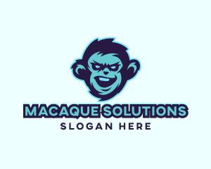 Macaque - Fierce Monkey Animal logo design