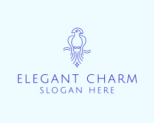 Minimalist Elegant Bird  logo design