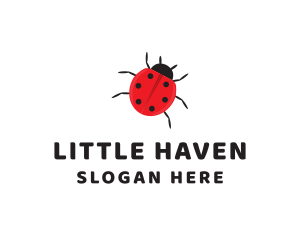 Little Ladybug Insect logo design