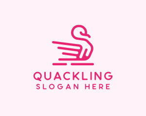 Swan Lake Outline logo design