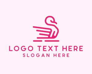 Goose - Swan Lake Outline logo design