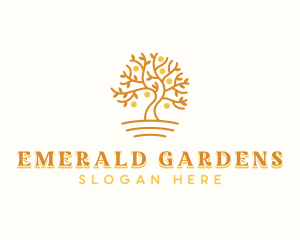 Nature Garden Tree logo design