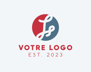 Letter L - Retro Round Business logo design