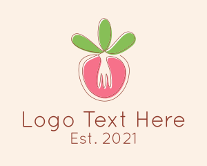 Radish - Vegetable Fork Restaurant logo design