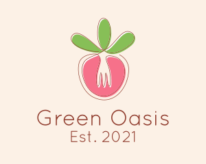 Vegetable Fork Restaurant  logo design