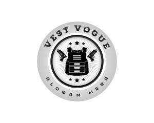 Vest - Police Vest Gun logo design