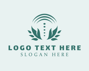 Teal - Leaf Nature Relaxation logo design