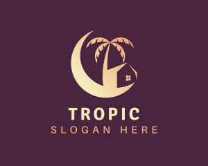 Moon Tropical Home logo design