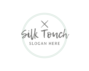 Pen Brush Emblem Wordmark logo design