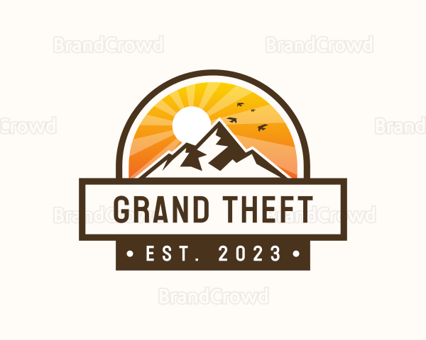 Outdoor Mountain Hiking Logo