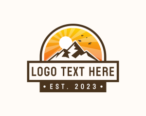Campsite - Outdoor Mountain Hiking logo design