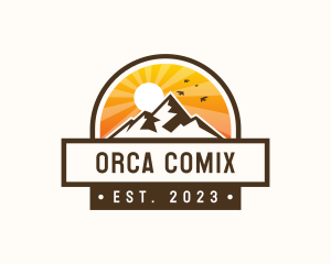 Outdoor Mountain Hiking Logo