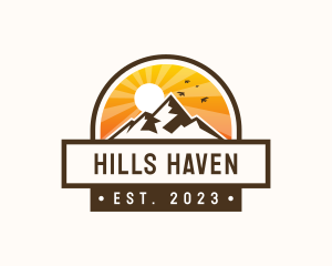 Outdoor Mountain Hiking logo design