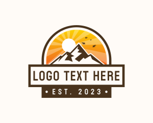 Outdoor Mountain Hiking Logo