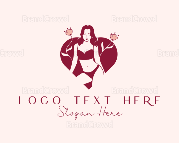 Woman Heart Bikini Underwear Logo