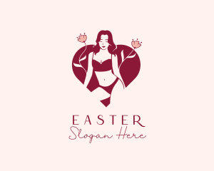 Spa - Woman Heart Bikini Underwear logo design