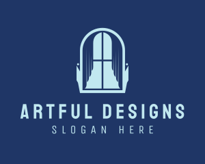 Curtain Interior Design logo design