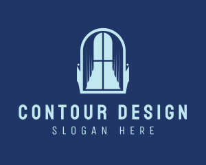 Curtain Interior Design logo design