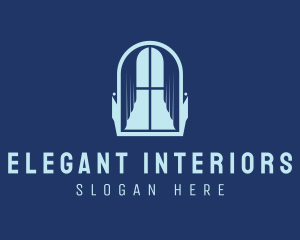 Curtain Interior Design logo design