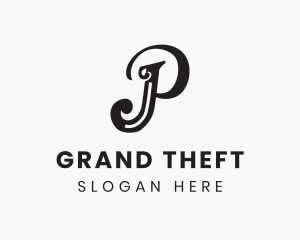 Restaurant - Simple Elegant Cursive Letter P logo design