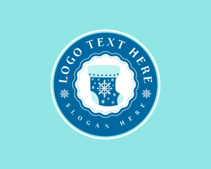 Badge - Christmas Sock Decoration logo design